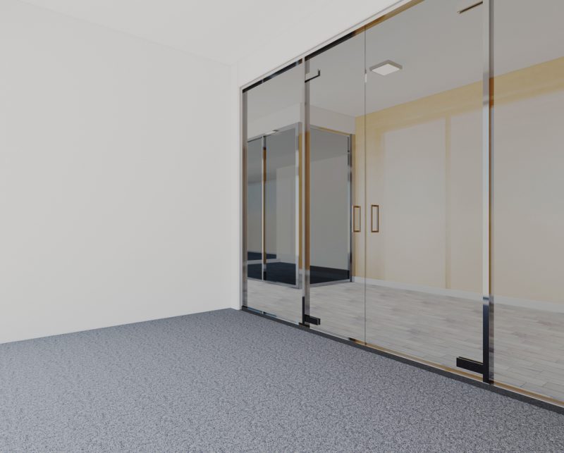 Glass office partitions by Bridgewater Glass