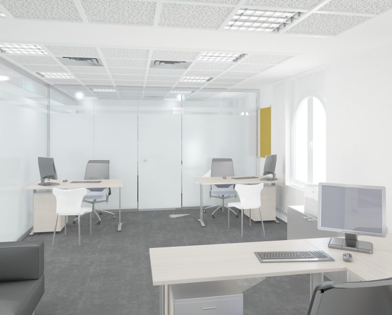 Glass office partitions by Bridgewater Glass