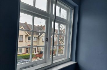 Secondary glazing on a window by Bridgewater Glass