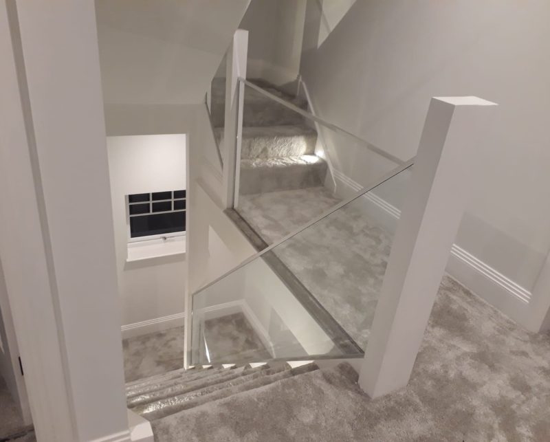 Glass balustrades for stairs by Bridgewater Glass