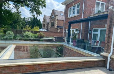 Garden stair balustrade installed by Bridgewater Glass