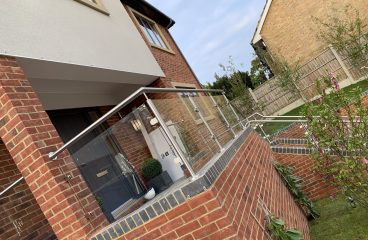 Glass balustrades for steps by Bridgewater Glass